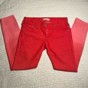 Free People Ombré Pink Skinny Ankle Pants